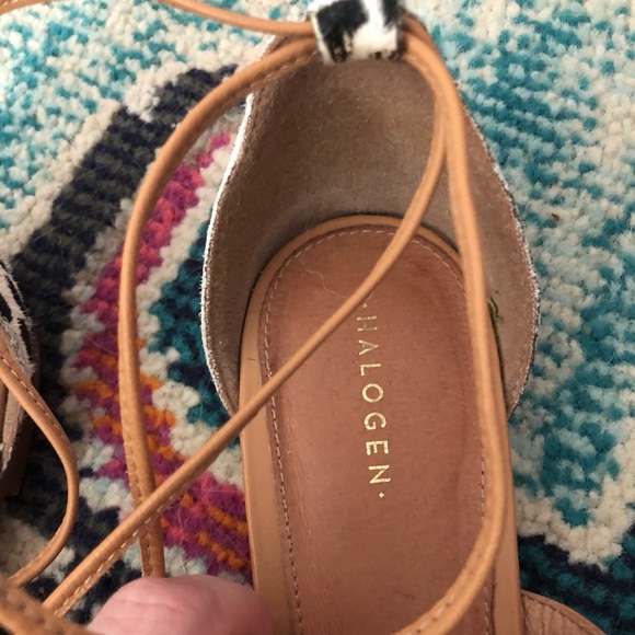 Halogen animal print tie up flats - Picture 2 of 3